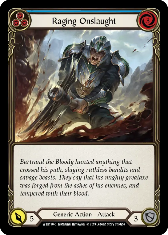 Raging Onslaught — Welcome to Rathe — Rainbow Foil